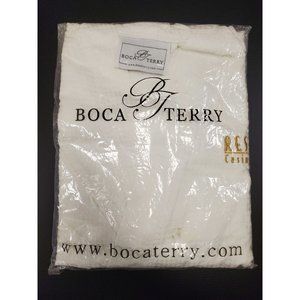 Boca White Terry Robe - Resorts Casino Gold Thread Embroidered - New In Package